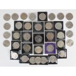 A selection of commemorative crowns and coins, to include fourteen Prince of Wales & Lady Diana