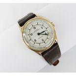 A gentleman's Rolex Chronometre Scientific 9ct gold wristwatch, circular enamel dial with Arabic