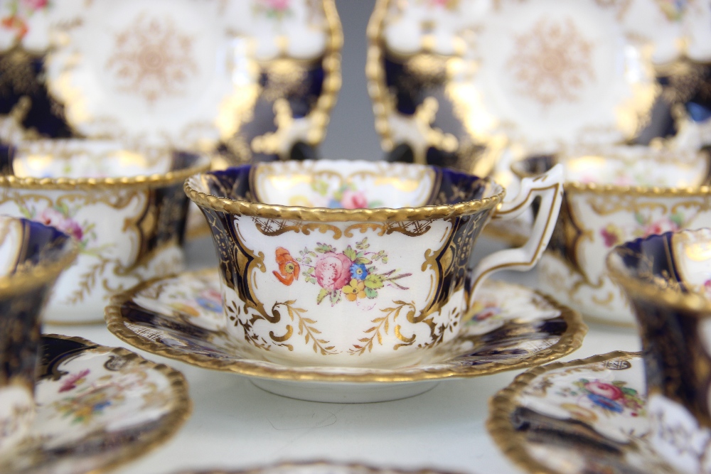 A Coalport blue batwing part coffee service, comprising eleven coffee cups and twelve saucers, - Image 2 of 10