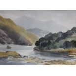 E. Greig Hall (British, 20th century), "Loch Clair, Torridon" and "Glen Torridon", Watercolours on