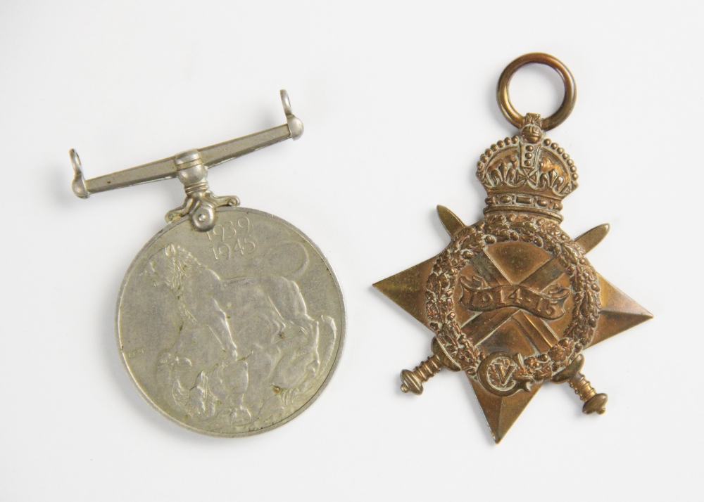 An unissued World War I 1914-15 Star, the reverse blank, and a World War II War Medal 1939–1945 (