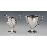 A George III silver cream jug, Ann Smith & Nathaniel Appleton, London 1775, of baluster form with