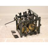 An early 19th century cast iron turret clock movement by 'Francis Pulley, Newington Causeway, 1821',