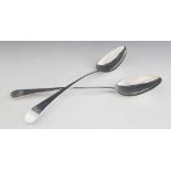 A George III Old English pattern silver serving spoon, Peter & William Bateman, London 1807,