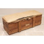 A large Victorian ottoman constructed from a marble cargo container by D. Brucciani & Co of