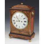 A Regency mahogany bracket clock by Robert Neill, Belfast, the stepped cornice with a sphere