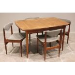 A mid 20th century teak dining table, of Scandinavian design by White and Newton, Portsmouth, of