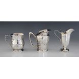 An Art Nouveau silver milk jug, Ridley Brothers & Merton, Birmingham 1904, of inverted baluster form