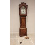 An early 19th century oak and mahogany cross banded eight day longcase clock signed Robert Weare,
