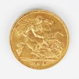 An Edwardian half sovereign, dated 1907, weight 3.9gms