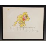 Bob Godfrey (British, 1921-2013), A signed "Roobarb" sketch, Felt tip pen on paper, Inscribed "To