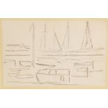 Sir William Mactaggart PRSA RA FRSE RSW (Scottish, 1903 - 1981), Study of yachts on the water,