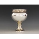 A George V silver goblet, George Nathan & Ridley Hayes, Chester 1911, the compressed globular body
