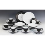 A Raymond Loewy for Rosenthal 'Charcoal' dinner and coffee service, six-place setting, comprising