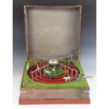 A French table top horse racing game 'Jeu De Course', early 20th century, with twelve painted