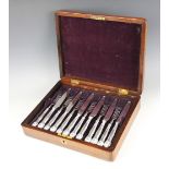 A William IV King's Husk pattern canteen of cutlery, Aaron Hadfield, Sheffield (date letter