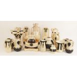 A selection of continental decorative earthenware, probably West German mid 20th century, to include