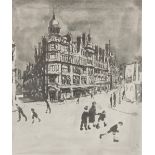 Harold Riley (British, b.1934), "Corn Exchange", Limited edition print on paper highlighted with