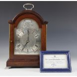 QUEEN ELIZABETH II INTEREST; A Garrard limited edition Silver Jubilee clock, number 85 of 250, the