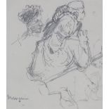 Henri Manguin (French, 1874-1949), Character study sketch, Pencil on paper, Signed with artist's