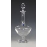 A boxed Royal Doulton "Chateau Latour" crystal decanter, of shouldered baluster form with basal