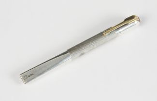 A George VI silver propelling letter opener, Vernon Industries, Birmingham 1948, with reeded