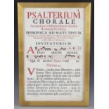 Psalterium Chorale Secundum Consuetudien Sanctae Romanae Ecclesiae [Choral Psaltery According To The
