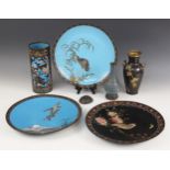 A selection of Chinese and Japanese cloisonné wares, 19th century and later, comprising; a