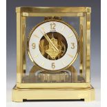 A Jaeger Le Coultre Atmos mantel clock, serial number 132541, the 12cm dial enclosing the