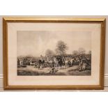 After Henry Calvert (1798-1869), "The Cheshire Hunt", Engraving on paper by Charles G Lewis,
