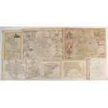 A collection of unframed British county maps, 17th century and later, to include: after John
