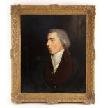 English school (19th century), Bust length portrait of a young man, Oil on canvas, Unsigned,