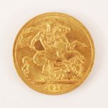A George V sovereign, dated 1912, weight 8.0gms