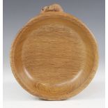 Workshop of Robert "Mouseman" Thompson of Kilburn, a carved oak bowl, of circular form, the