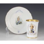 A Mintons limited edition beaker commemorating the coronation of King George VI and Queen Elizabeth,