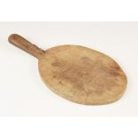 Workshop of Robert 'Mouseman' Thompson, Kilburn, a cheese board of oval form, with a carved
