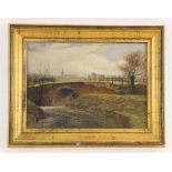 J Munday (English school, late 19th/early 20th century), A river scene, possibly a view of