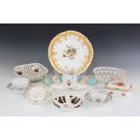 A selection of 18th century and later British and continental porcelain, to include a 19th century