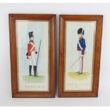 English School (20th century), A pair of naïve military portraits: "Sergeant Royal Horse