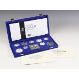 Royal Mint The United Kingdom Millennium Silver Coin Collection, comprising thirteen proof coins