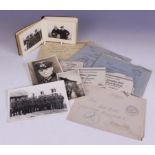 WORLD WAR II INTEREST: A WWII German photograph album containing thirty seven 6cm x 9cm monochrome