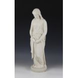 A Copeland parian ware figure modelled after "Maidenhood" by Edgar Papworth Junior SC, published