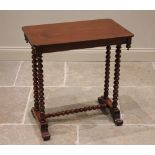 A Victorian mahogany occasional table, of cottage proportions, the rectangular top with rounded
