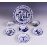A selection of Chinese Nanking Shipwreck cargo wares, 18th century, comprising; a tea bowl and