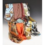A collection of vintage scarves, to include examples by Ralph Lauren, Orla Kiely, Jacqmar, and