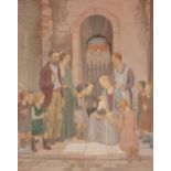 Manner of Harold Dearden (British, 1888–1962), An urban interpretation of the adoration of the magi,