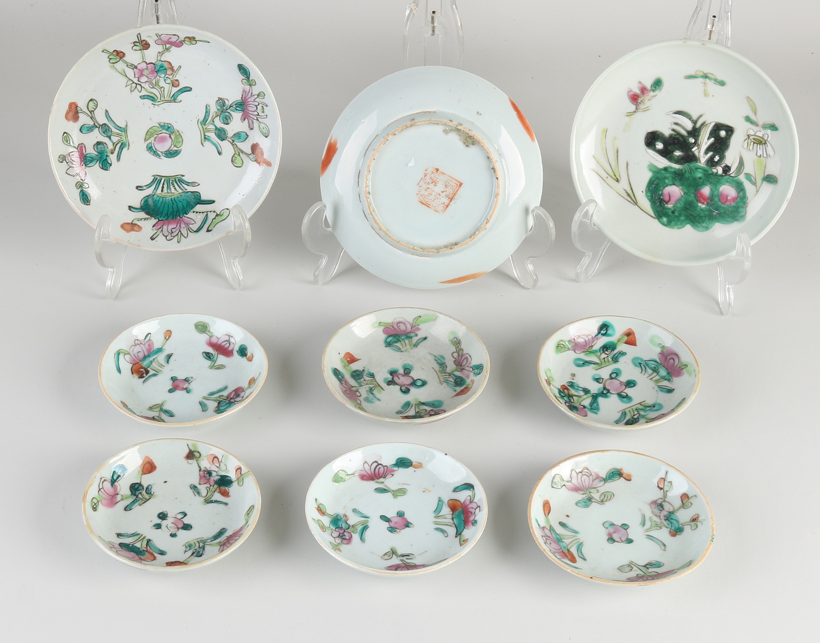 9x Chinese Family Verte dishes
