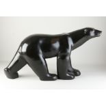 Bronze polar bear after F. Pompon