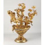 Gold plated candlestick