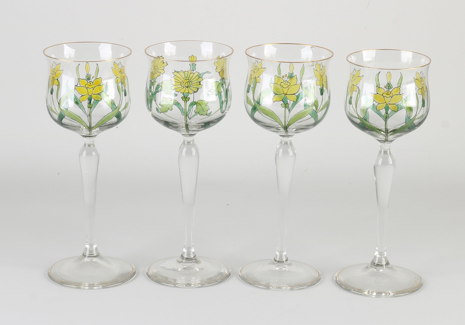 Seven Art Nouveau glasses - Image 2 of 3